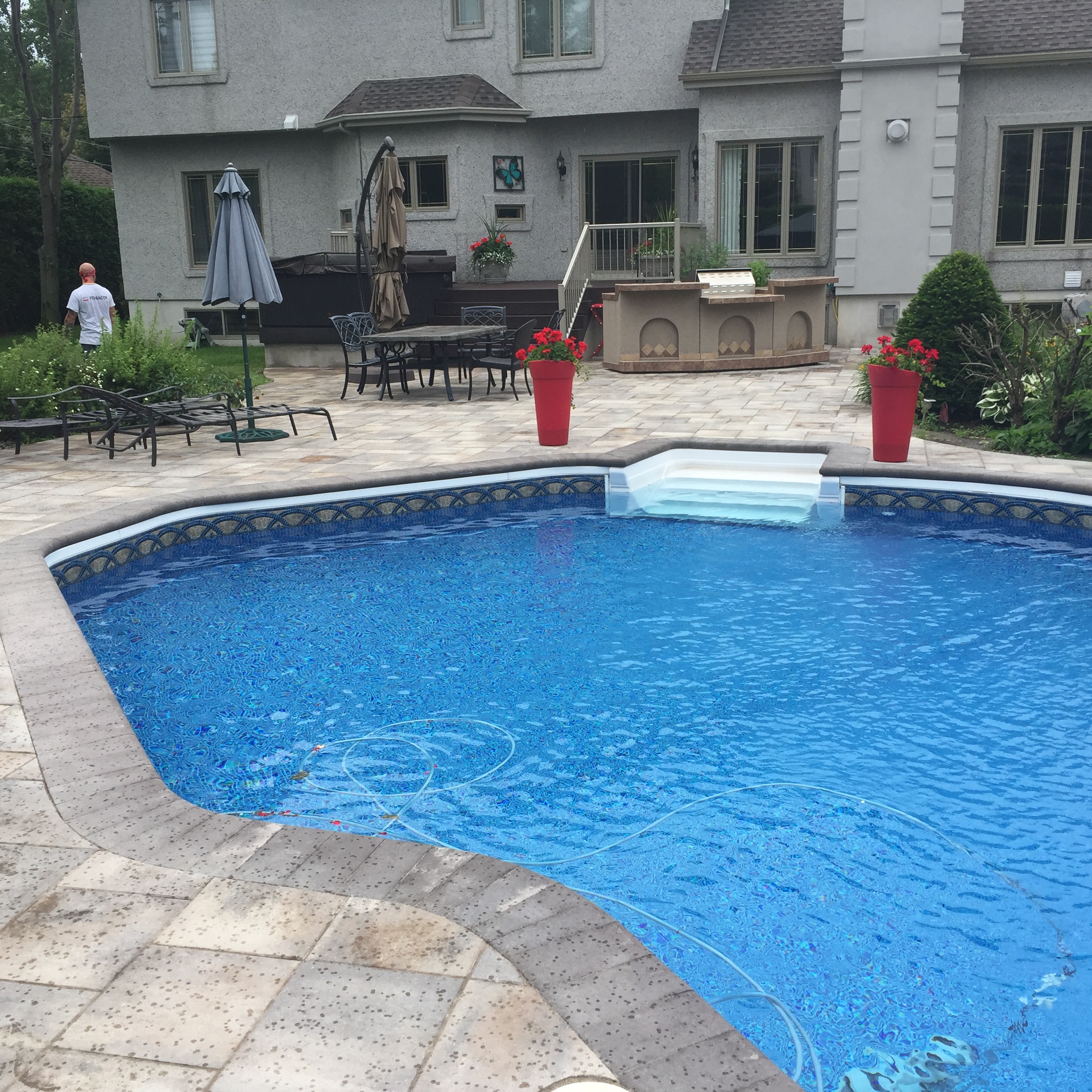 Terrasse et patio en pavé-uni